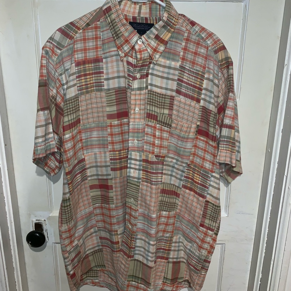 Brooks Brothers Patchwork Shirt Size Large - image 1